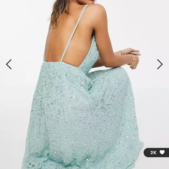 ASOS EDITION embellished cami midi dress - Picture 4 of 9